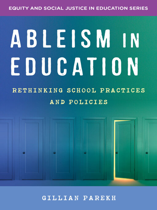 Title details for Ableism in Education by Gillian Parekh - Wait list